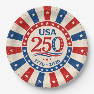 Vintage America 250 Party Teller Patriotisch USA 1