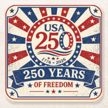 Vintage America 250 Untersetzer Patriotisch USA