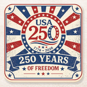 Vintage America 250 Untersetzer Patriotisch USA