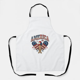 Vintage America Eiscreme Patriotisches-Shirt-Desig Schürze