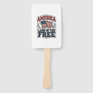 Vintage America Land Of The Free Patriotisches T-S Fächer