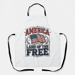 Vintage America Land Of The Free Patriotisches T-S Schürze