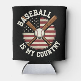 Vintage American Baseball Patriotic Pastime Sports Dosenkühler