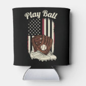 Vintage American Baseball Patriotic Pastime Sports Dosenkühler (Rückseite)