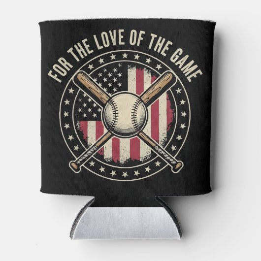Vintage American Baseball Patriotic Pastime Sports Dosenkühler (Vorderseite)