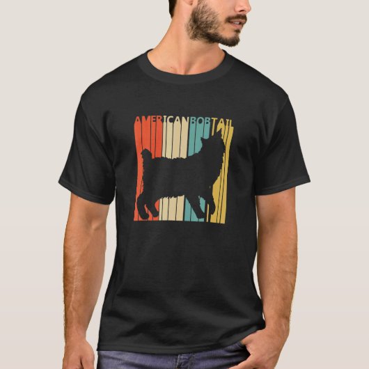 Vintage American Bobtail Cat T-Shirt (Vorderseite)
