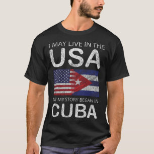 Vintage American Cuban Free Flag Meine Geschichte T-Shirt