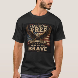 Vintage American Eagle Land of the Free Patriotisc T-Shirt
