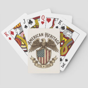 Vintage American Eagle Schild 2026 Semiquincentenn Spielkarten