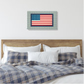 Vintage American Flag Art Canvas Print Leinwanddruck (Insitu (Schlafzimmer))