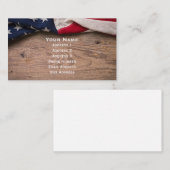 Vintage American Flag Border Visitenkarte (Vorne/Hinten)