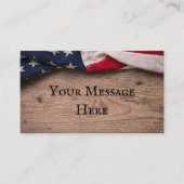 Vintage American Flag Border Visitenkarte (Vorderseite)
