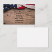Vintage American Flag Border Visitenkarte (Vorne/Hinten)