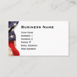 Vintage American Flag Border Visitenkarte
