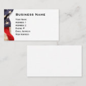 Vintage American Flag Border Visitenkarte (Vorne/Hinten)