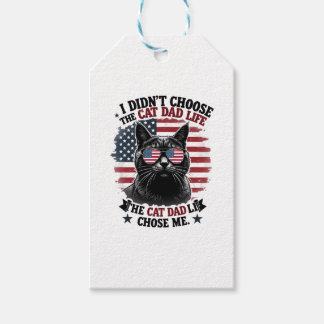 Vintage American Flag Cat Dad Father's Day Kitten  Geschenkanhänger