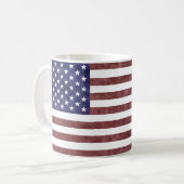 Vintage American Flag Coffee Tasse (Vorderseite Links)