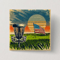 Vintage American Flag Disk Golf Vintag Sun