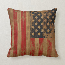 Vintage American Flag Pillows