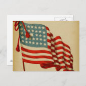 Vintage American Flag Postkarte (Vorne/Hinten)