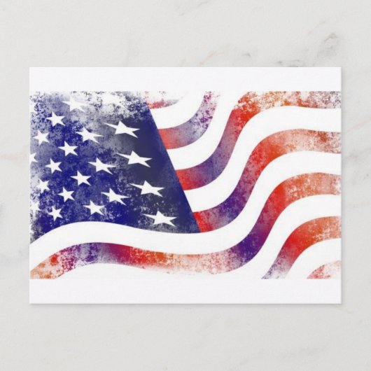 Vintage American Flag Postkarte (Vorderseite)