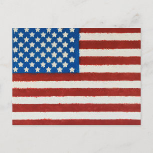 Vintage American Flag Postkarte