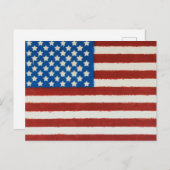 Vintage American Flag Postkarte (Vorne/Hinten)