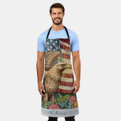 Vintage American Flag Schürze, Adler, Koch Küche Schürze (Getragen)