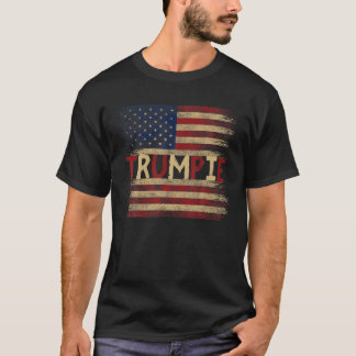 Vintage American Flag Trumpie Anti Biden T-Shirt