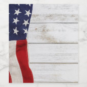 Vintage American Flag Weinetikett (Einzelnes Label)