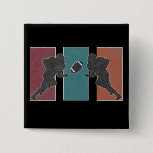 Vintage American Football Artwork Button