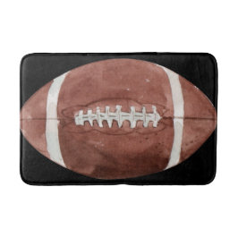 Vintage American Football Wasserfarben-Kunst Badematte