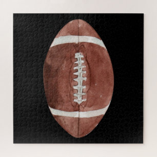Vintage American Football Wasserfarben-Kunst Puzzle