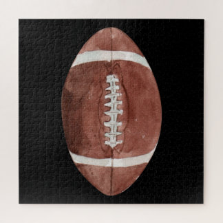 Vintage American Football Wasserfarben-Kunst Puzzle