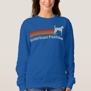 Vintage American Foxhound Retro Mom Dad Dog Sweatshirt