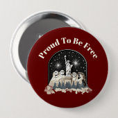Vintage American Pride Mount Rushmore Sammlerstück Button (Vorne & Hinten)