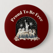 Vintage American Pride Mount Rushmore Sammlerstück Button (Vorderseite)