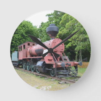 Vintage American Steam Locomotive Runde Wanduhr