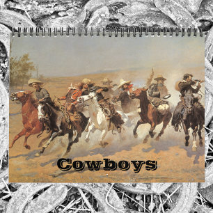 Vintage American West Cowboys, Western der Bildend Kalender