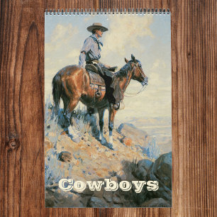 Vintage American West Cowboys, Western der Bildend Kalender
