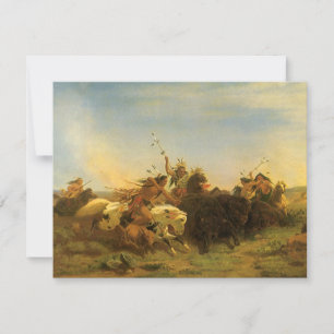 Vintage American West Kunst, Büffeljagd von Wimar