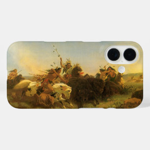 Vintage American West Kunst, Büffeljagd von Wimar iPhone 16 Hülle