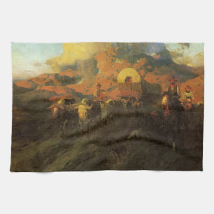 Vintage American West, Overland Trail von Johnson Geschirrtuch