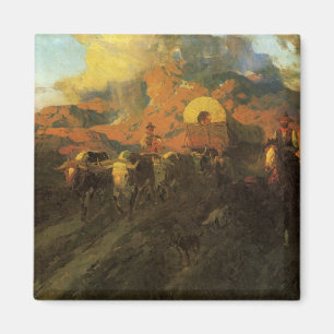 Vintage American West, Overland Trail von Johnson Magnet