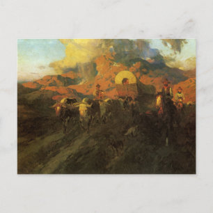 Vintage American West, Overland Trail von Johnson Postkarte