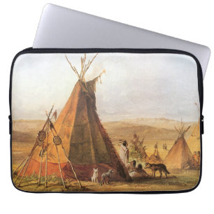Vintage American West, Tipis in der Prärie von Bod Laptopschutzhülle