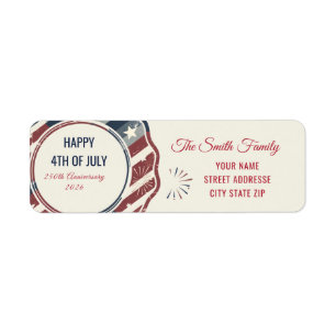 Vintage Americana 4. Juli Patriotischer Abzeichen