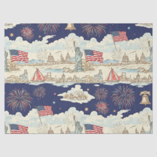 Vintage-Americana-Feuerwerk-Szene (1) Seidenpapier
