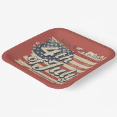 Vintage Americana Fireworks Picnic Pappteller (Gewinkelt)