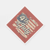 Vintage Americana Fireworks Picnic Serviette (Ecke)